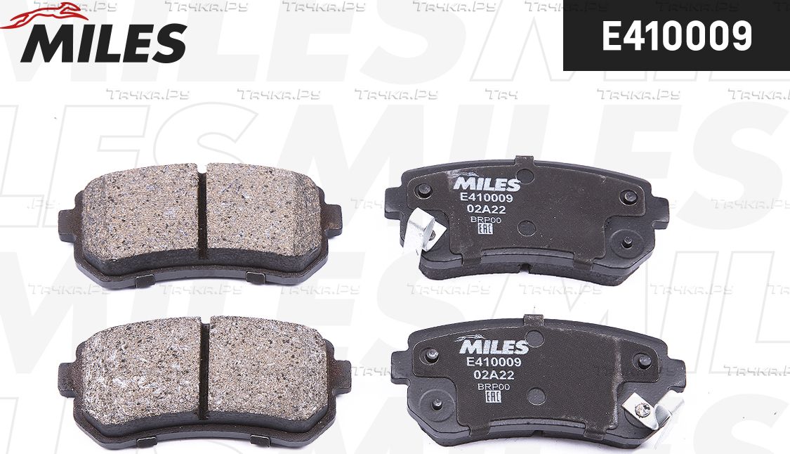 Тормозные колодки Miles (Low-Metallic) задние для Hyundai Accent III 2005-2010. Артикул E410009