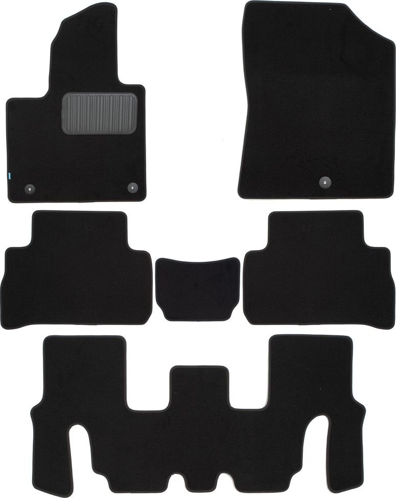 Коврики текстильные Klever Premium для салона Hyundai Santa Fe IV 7 мест рестайлинг 2021-2026. Артикул KLEVER0302007722110kh