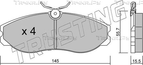 Тормозные колодки Trusting передние для Nissan Serena C23 1992-2001. Артикул 206.0