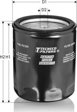Топливный фильтр Tecneco Filters. Артикул GS162