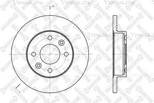 Тормозной диск Stellox передний для Renault Logan II 2007-2026. Артикул 6020-3908-SX