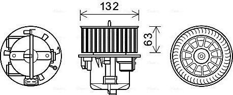Вентилятор, мотор печки (отопителя) салона AVA для Volvo S60 II 2010-2018. Артикул VO8179
