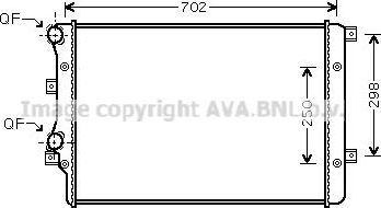 Радиатор охлаждения двигателя AVA для Volkswagen Passat B7 2010-2014. Артикул VNA2206