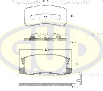 Тормозные колодки G.U.D.. Артикул GBP880122