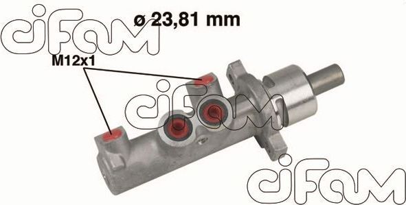 Тормозной цилиндр главный Cifam (алюминий) для Peugeot 406 I 1999-2004. Артикул 202-366