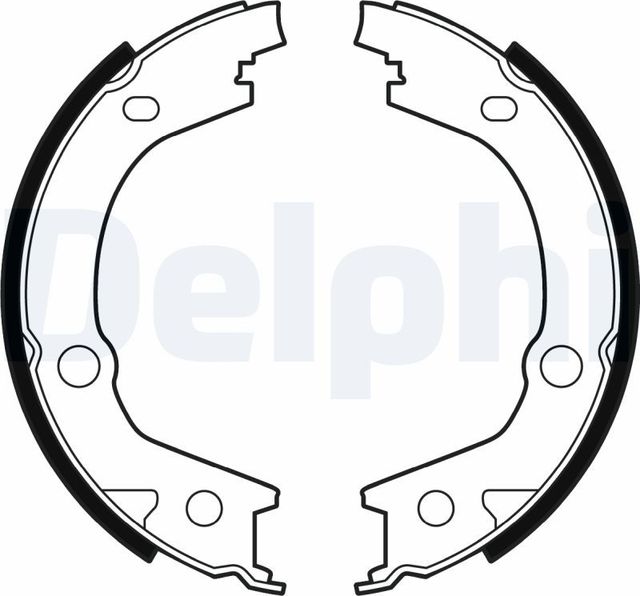 Тормозные колодки (стояночная тормозная система) Delphi задние для Hyundai Matrix I 2001-2010. Артикул LS2001