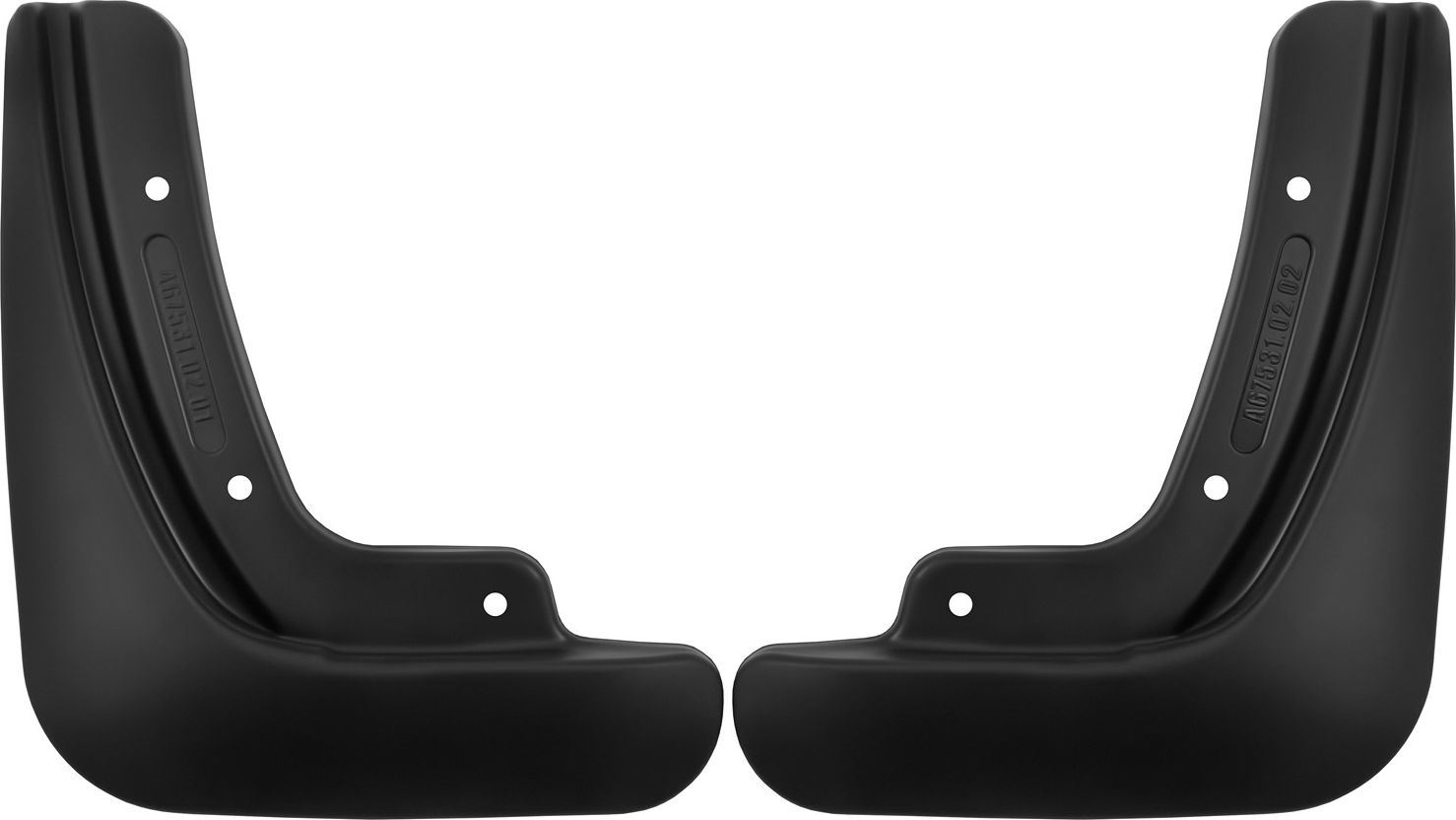 Брызговики Frosch (в пакете) передняя пара для Hongqi H5 II 2022-2026. Артикул NLF.A67531.F0