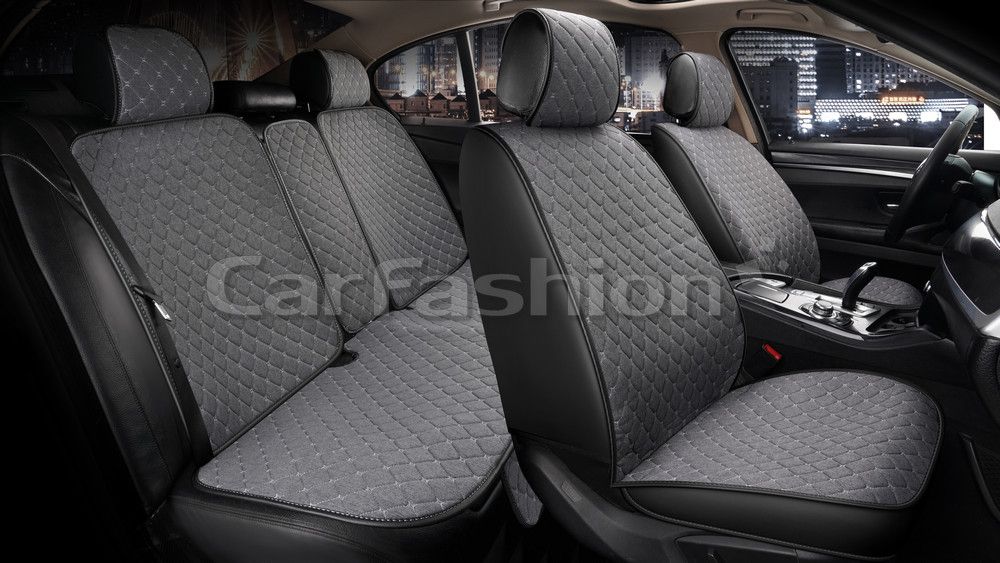 Накидки универсальные CarFashion Winner для авто, цвет Серый/Черный/Серый. Артикул 22651