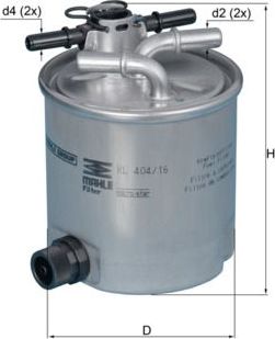 Топливный фильтр Mahle. Артикул KL 404/16