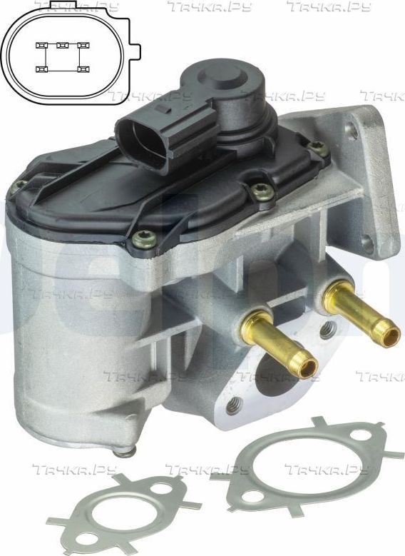 Клапан EGR (рециркуляции выхлопных газов) Delphi для Volkswagen Golf Plus I 2004-2008. Артикул EG10411-12B1