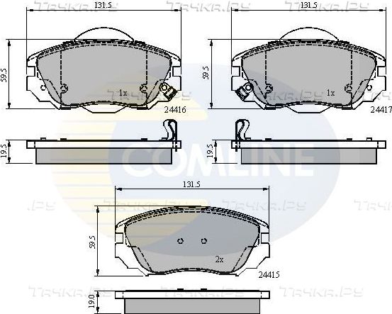 Тормозные колодки Comline Comline. Артикул CBP31679