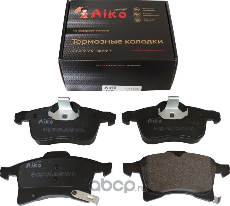 Колодки OPEL Astra, Corsa, Meriva, Zafira (2003-) передние (Aiko). Артикул PF0355