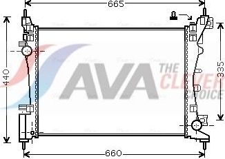 Радиатор охлаждения двигателя AVA. Артикул FTA2318