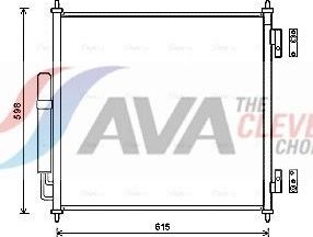 Радиатор кондиционера (конденсатор) AVA (алюминий). Артикул AUA5218D