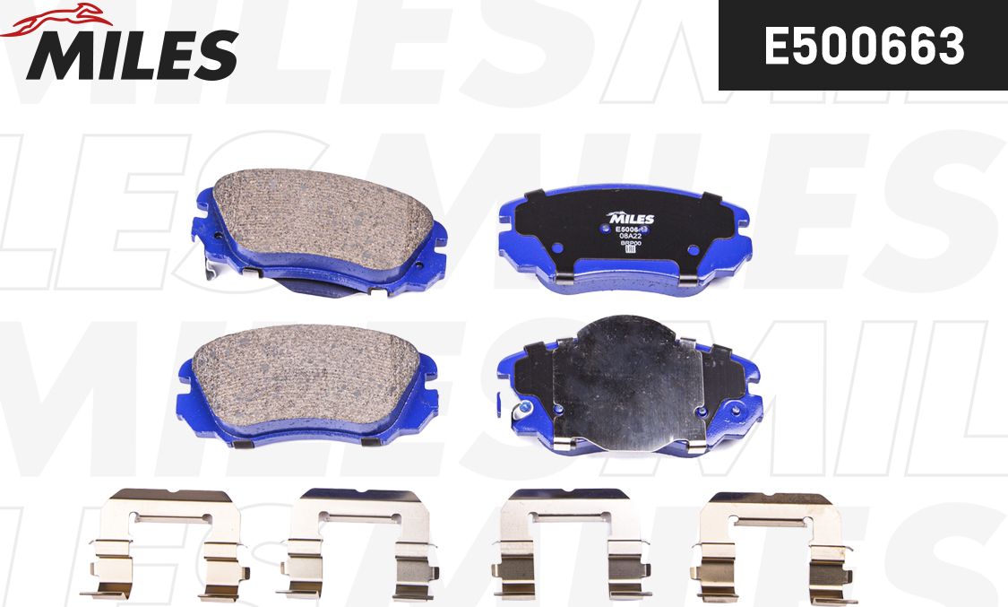 Тормозные колодки Miles (Керамика). Артикул E500663