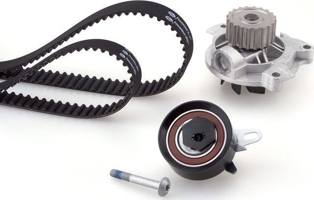 Помпа (водяной насос) с комплектом ремня ГРМ Gates PowerGrip® для Volkswagen Transporter T4 1990-2003. Артикул KP65323XS