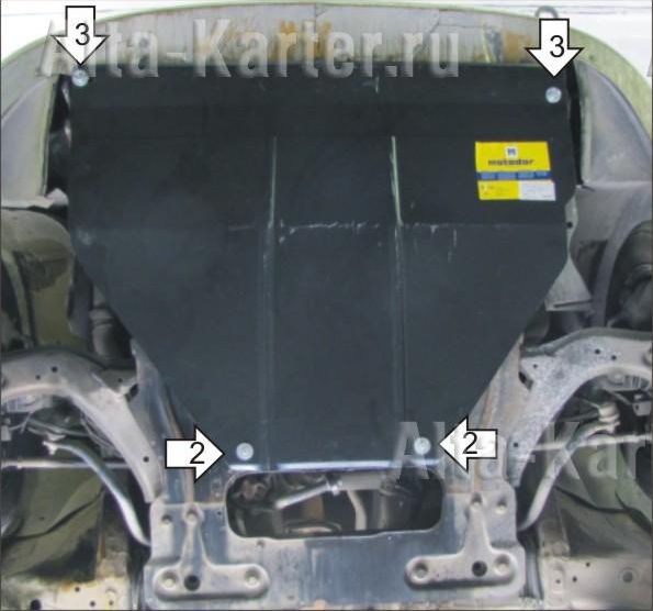 Защита Мотодор для картера, КПП Citroen Berlingo I 1996-2005. Артикул 00408