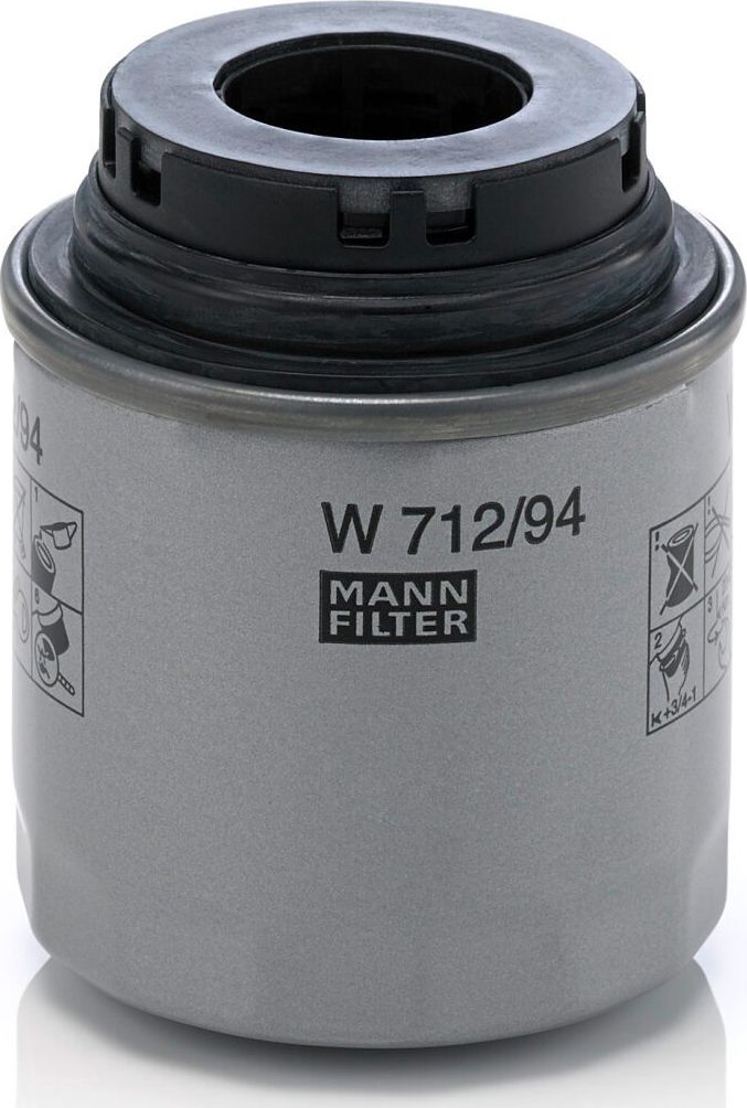 Масляный фильтр Mann-Filter для Volkswagen Caddy III 2010-2015. Артикул W 712/94