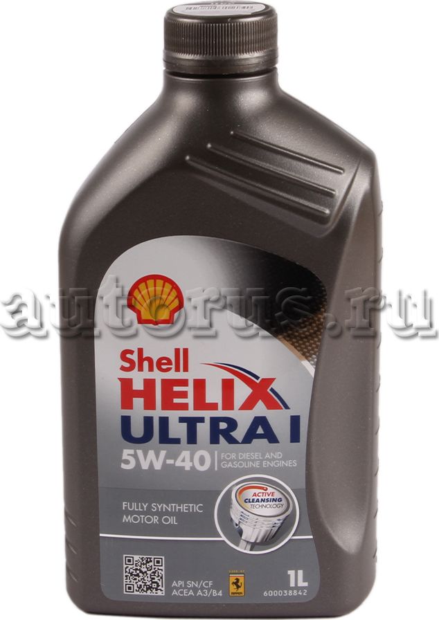 Масло моторное синтетическое SHELL Helix Ultra L 5W40 1L 550047366. Артикул 550047366