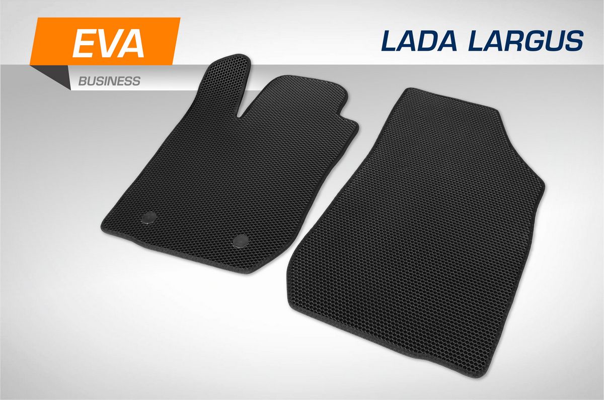 Коврики AutoFlex в салон автомобиля EVA (ЭВА, ЕВА) Business (передние) для Lada Largus фургон (2 места) 2012-2021 2021-2026. Артикул 3600302