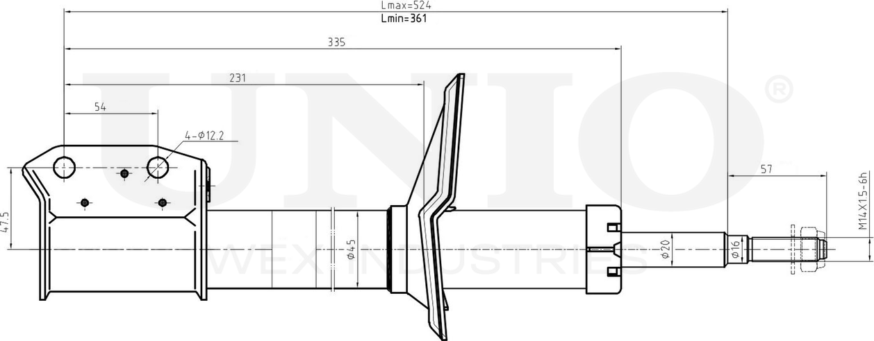 Амортизатор подвески (Unio). Артикул SAB-10609