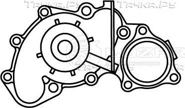 Насос водяной для а/м Toyota Land Cruiser 90 (96-)/120 (02-) 3.4i MT [ (Luzar). Артикул LWP1956