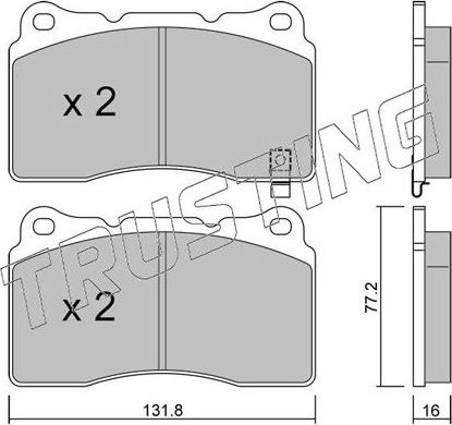 Тормозные колодки Trusting. Артикул 297.5