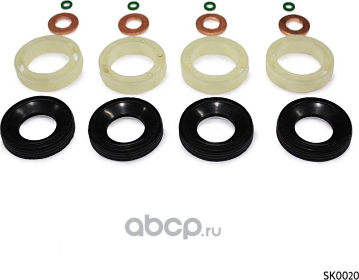 Комплект прокладок 12 шт (на 4 форсунки) (AMR). Артикул SK0020