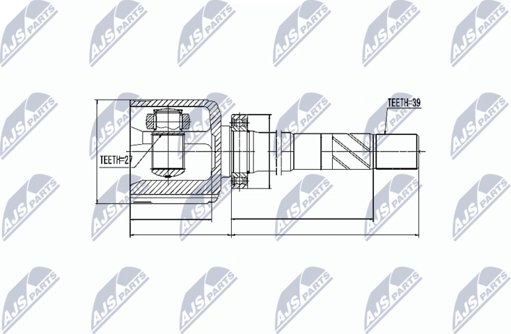 Шрус внутренний (граната) NTY. Артикул NPW-RE-044