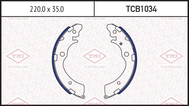 Колодки торм.бар.HONDA ACCORD/CR-V/HR-V/SUZUKI JIMNY 90 (Tatsumi). Артикул TCB1034