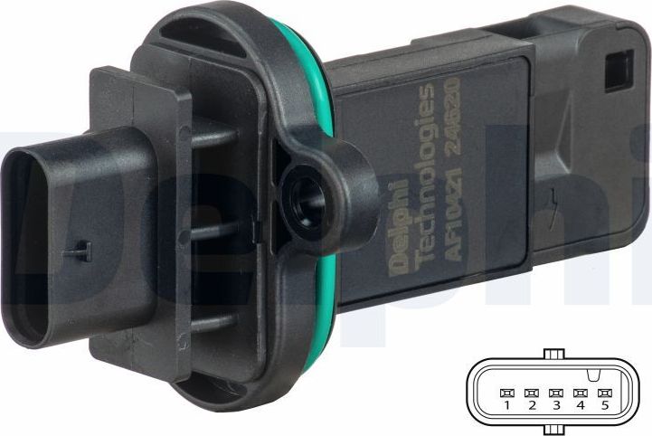 Датчик массового расхода воздуха (ДМРВ) Delphi. Артикул AF10421-12B1