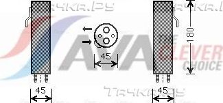 Осушитель кондиционера AVA (алюминий) для Ford Tourneo Courier I 2014-2026. Артикул FDD584