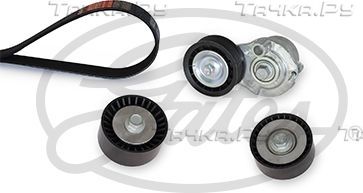 Приводной ремень поликлиновой с роликами (комплект) Gates Micro-V® UNIQUE FIT для Opel Antara I 2010-2015. Артикул K016PK2220XS