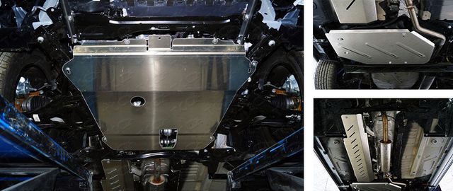 Защита алюминиевая ТСС (4 мм) для картера, КПП, бака и топливных магистралей Renault Arkana 2019-2022. Артикул ZKTCC00427K