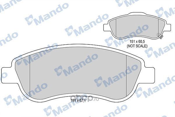 Колодки торм. (Mando). Артикул MBF015249