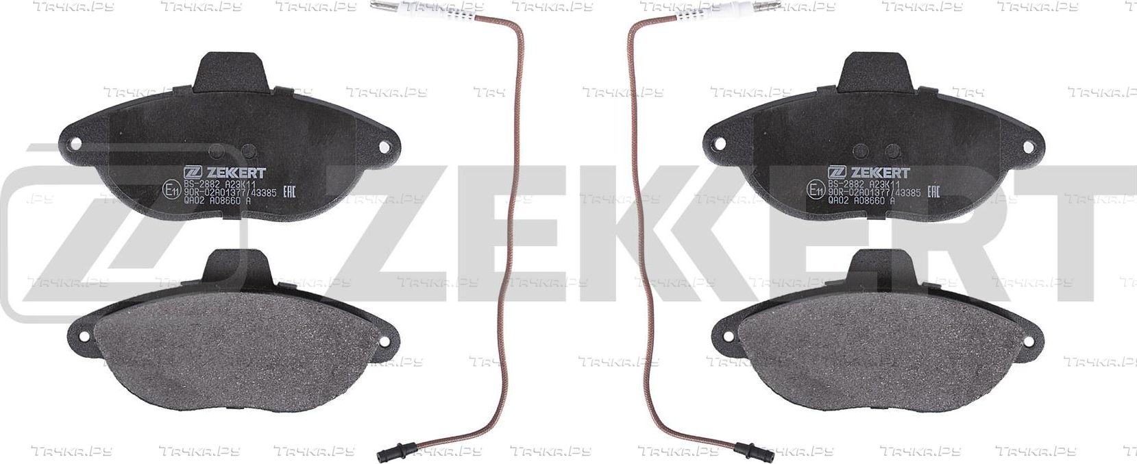 Тормозные колодки Zekkert передние для Fiat Scudo I 1996-2006. Артикул BS-2882