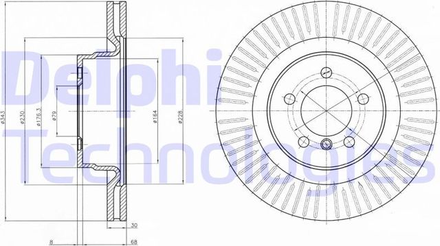 Тормозной диск Delphi. Артикул BG9081