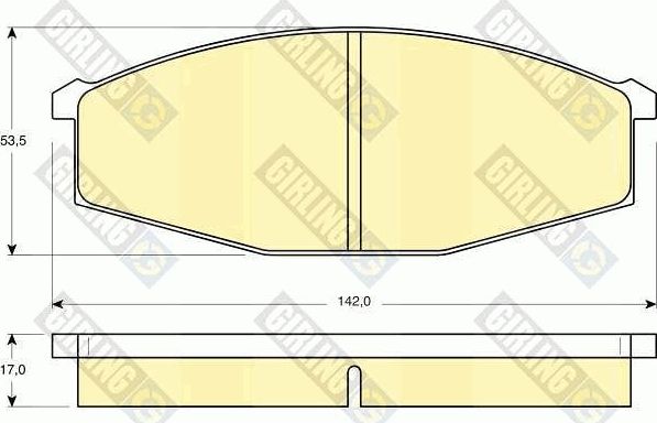 Тормозные колодки Girling передние для Nissan Urvan III (E24) 1989-1993. Артикул 6102519