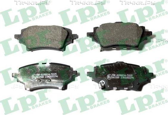 Тормозные колодки LPR задние для Toyota Corolla E210 2018-2026. Артикул 05P2296