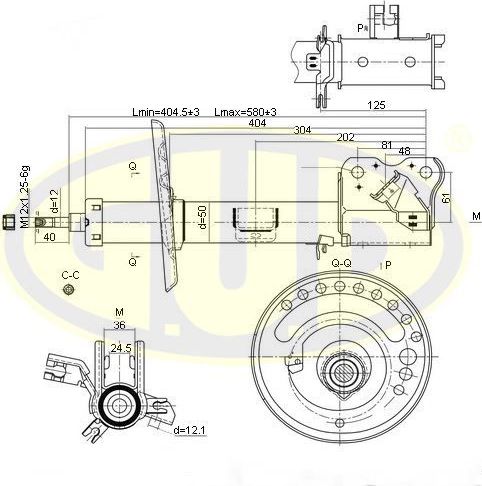 Амортизатор G.U.D.. Артикул GSA777006