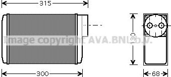 Радиатор отопителя (печки) AVA для Skoda Favorit 1988-1997. Артикул SA6017