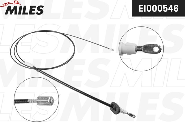 Трос ручника (тросик ручного тормоза) Miles. Артикул EI000546