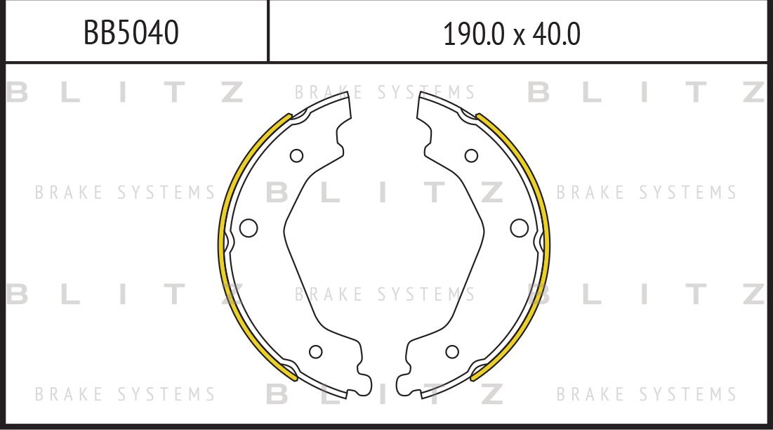 Колодки стояночного тормоза KIA SORENTO -09 (Blitz). Артикул BB5040