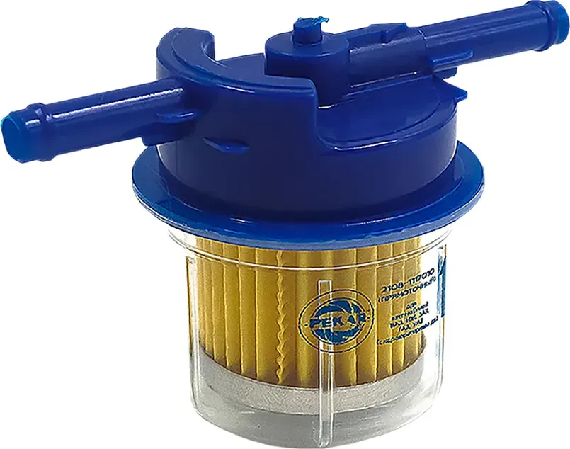 Фильтр топливный Пекар ВАЗ, ГАЗ, ЗАЗ, УАЗ, ИЖ 2108-1117010 с верт. ост (Pekar). Артикул 2108111701001