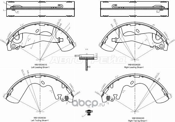 Колодки тормозные зад барабан HYUNDAI GALLOPERSTA (SAT). Артикул ST583054AA00