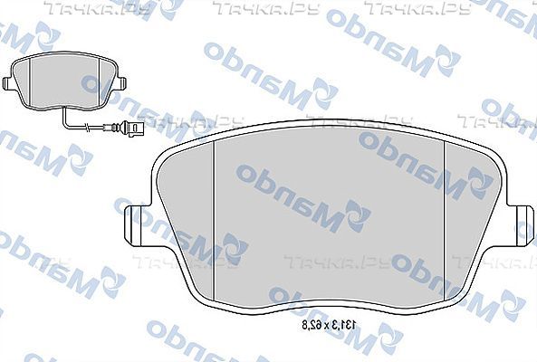 Тормозные колодки Mando. Артикул MBF016024