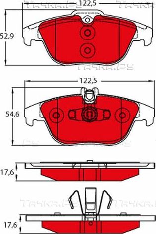 Тормозные колодки TRW DTEC COTEC. Артикул GDB2051DTE