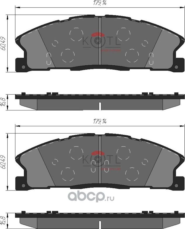 Колодки тормозные дисковые передние к-т FORD (USA) EXPLORER V (TUB  TWJ) 2015- (Kotl). Артикул 47kt