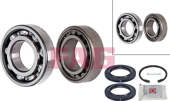 Ступичный подшипник (комплект) Fag задний для Volkswagen Transporter T3 1979-1992. Артикул 713 6115 50