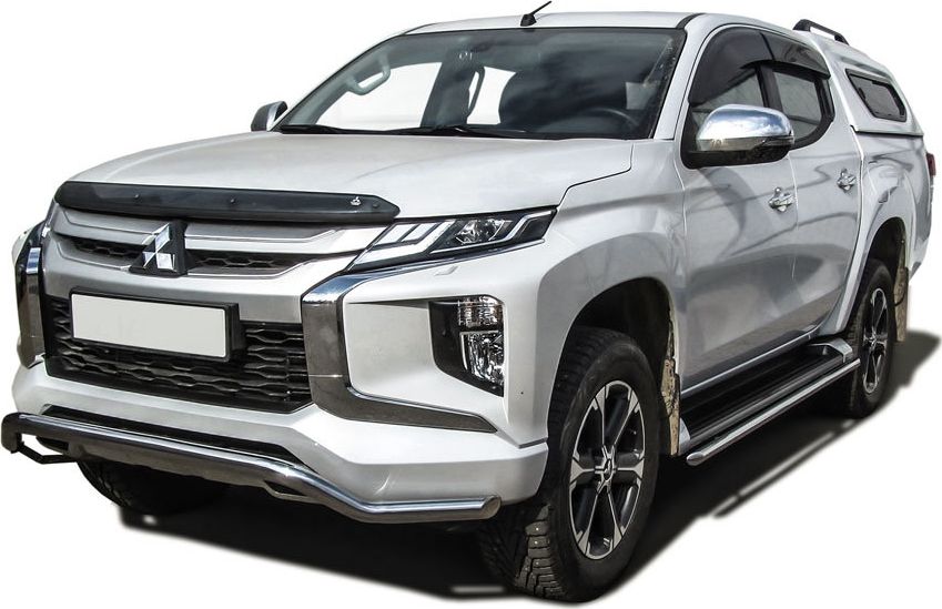 Защита Slitkoff переднего бампера d57 волна для Mitsubishi L200 V рестайлинг 2018-2026. Артикул ML18-005